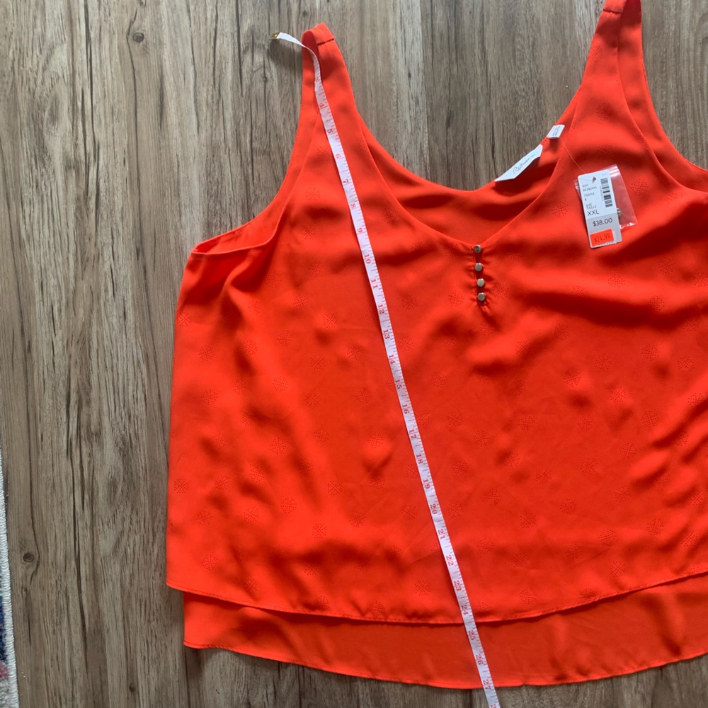 Reitmans XXL poppy orange / red lightweight blouse NWT - Picture 3 of 5